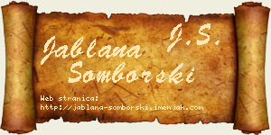 Jablana Somborski vizit kartica